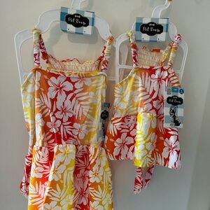 Tropical Floral Pet Dress Set